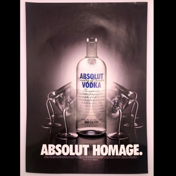 🟢[Absolut Vodka] ABSOLUT HOMAGE Original 1999 Vintage Magazine Advertisement - Picture 3 of 10
